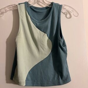 Stylish Blue and Cream Women's Top
